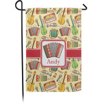 Vintage Musical Instruments Single Sided Garden Flag With Pole (Personalized)