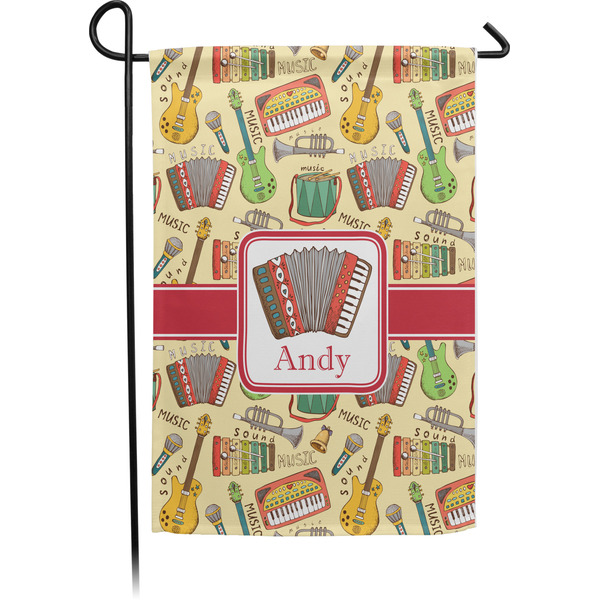 Custom Vintage Musical Instruments Garden Flag (Personalized)