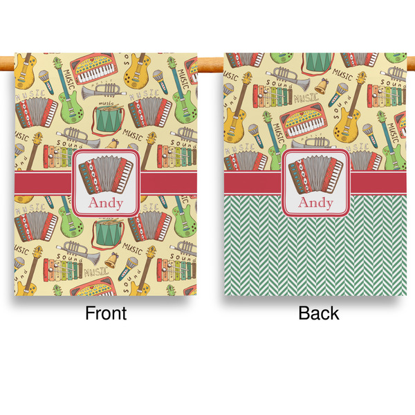 Vintage Musical Instruments Garden Flags - Large - Double Sided - APPROVAL