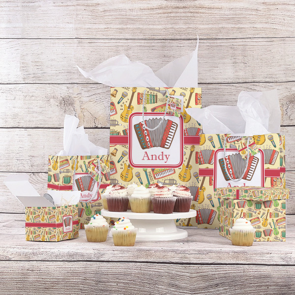 Vintage Musical Instruments Gift Bags - In Context