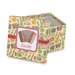 Vintage Musical Instruments Gift Box with Lid - Canvas Wrapped (Personalized)