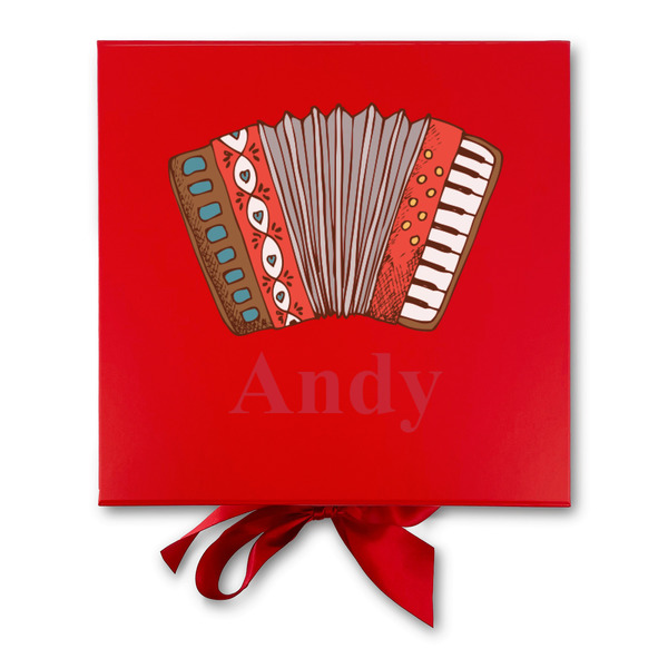 Vintage Musical Instruments Gift Boxes with Magnetic Lid - Red - Approval