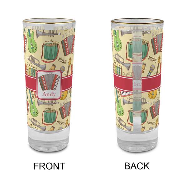 Vintage Musical Instruments Glass Shot Glass - 2 oz - Single - APPROVAL