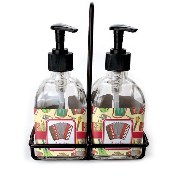 Custom Vintage Musical Instruments Glass Soap & Lotion Bottles (Personalized)