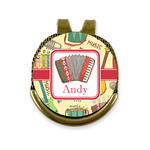 Vintage Musical Instruments Golf Ball Marker - Hat Clip - Gold