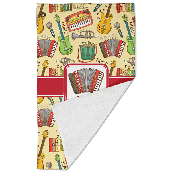 Vintage Musical Instruments Golf Towel - Folded (Large)