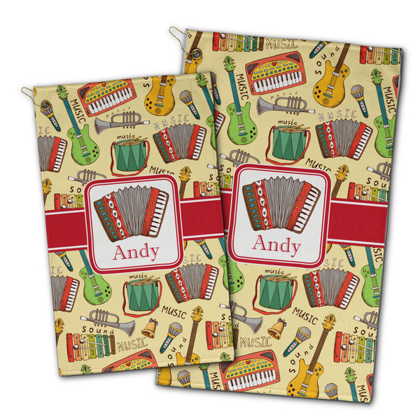 Vintage Musical Instruments Golf Towel - PARENT (small and large)
