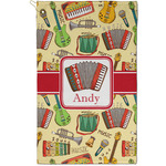 Vintage Musical Instruments Golf Towel - Poly-Cotton Blend - Small w/ Name or Text