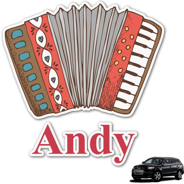 Custom Vintage Musical Instruments Graphic Car Decal (Personalized)