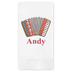 Vintage Musical Instruments Guest Napkins - Full Color - Embossed Edge (Personalized)