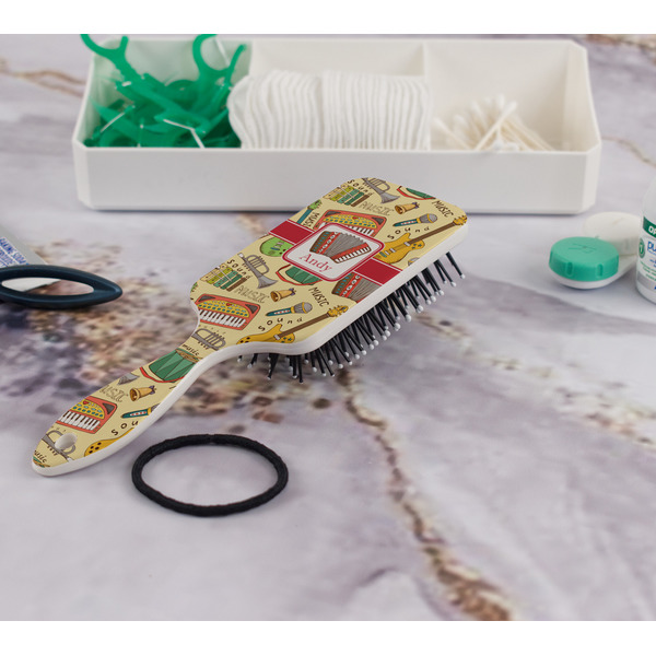 Vintage Musical Instruments Hair Brush - In Bathroom