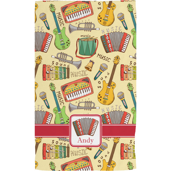 Vintage Musical Instruments Hand Towel (Personalized) Full
