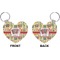 Vintage Musical Instruments Heart Keychain (Front + Back)