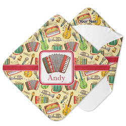 Vintage Musical Instruments Hooded Baby Towel (Personalized)