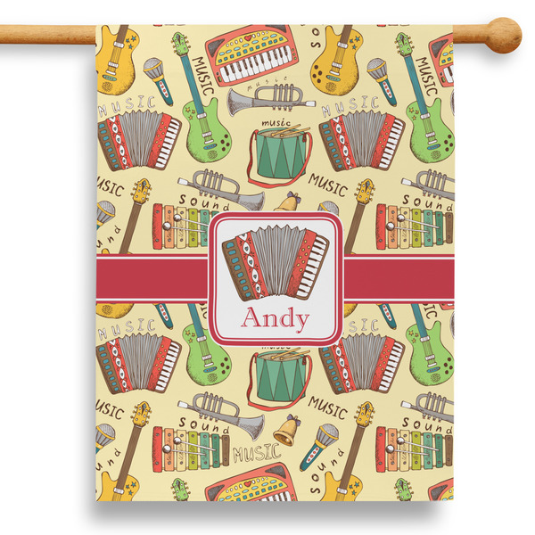 Custom Vintage Musical Instruments 28" House Flag (Personalized)