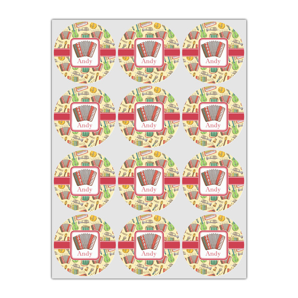 Vintage Musical Instruments Icing Circle - Small - Set of 12