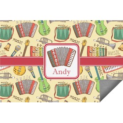 Vintage Musical Instruments Indoor / Outdoor Rug - 3'x5' (Personalized)
