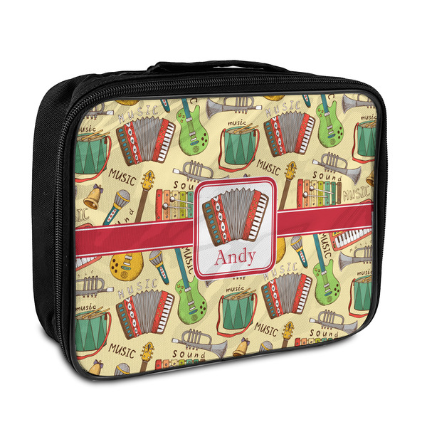 Custom Vintage Musical Instruments Insulated Lunch Bag (Personalized)