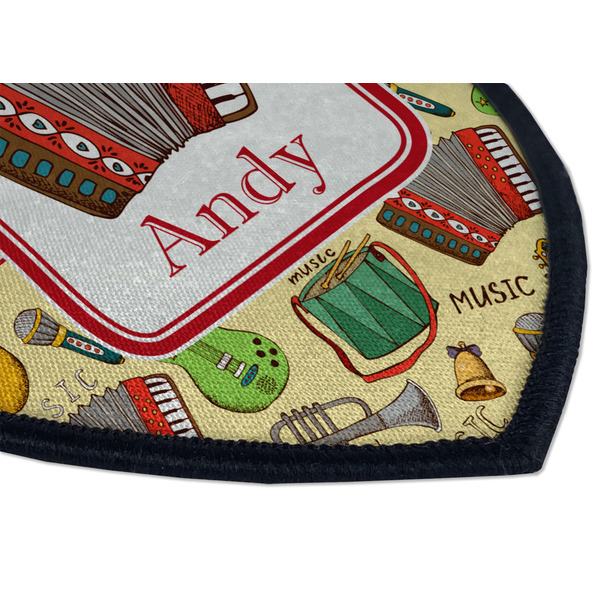 Vintage Musical Instruments Iron on Shield 3 Detail