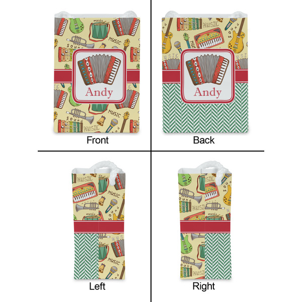 Vintage Musical Instruments Jewelry Gift Bag - Matte - Approval