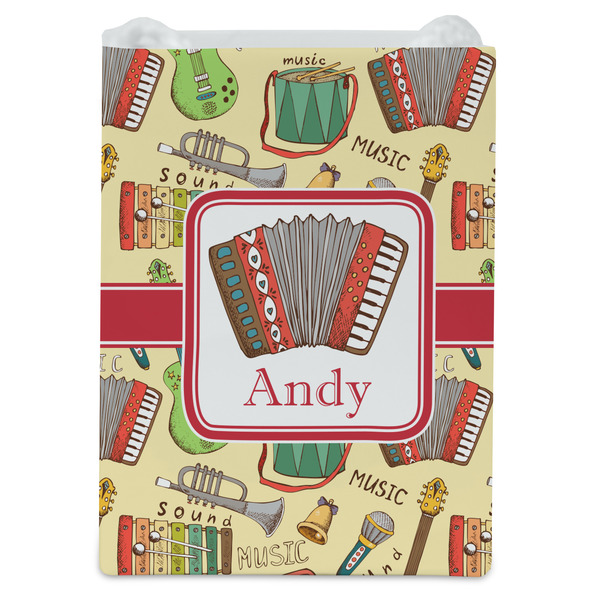 Vintage Musical Instruments Jewelry Gift Bag - Matte - Front