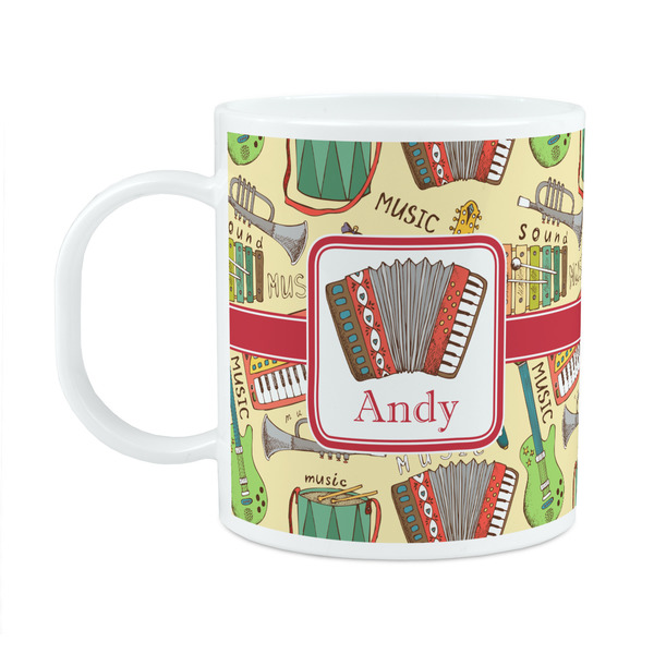 Custom Vintage Musical Instruments Plastic Kids Mug (Personalized)