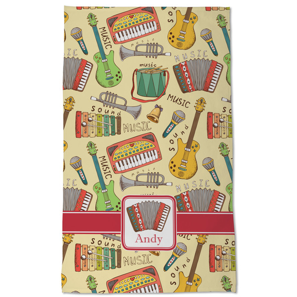 Vintage Musical Instruments Kitchen Towel - Poly Cotton - Full Front