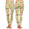 Vintage Musical Instruments Ladies Leggings - Front and Back