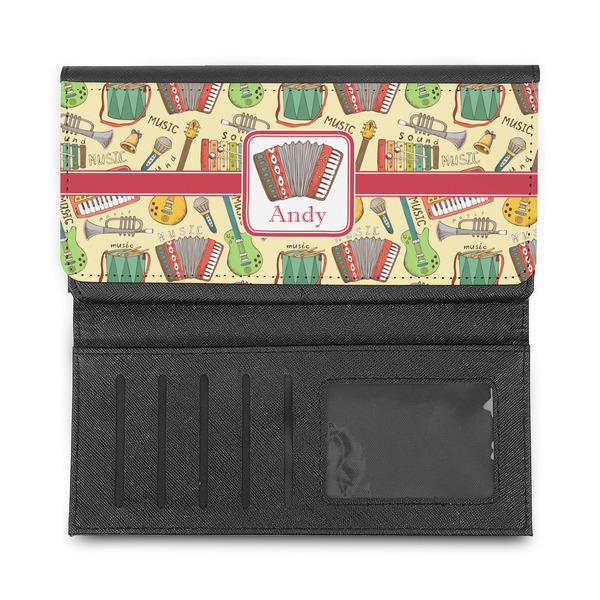 Vintage Musical Instruments Ladies Wallet - Half Way Open