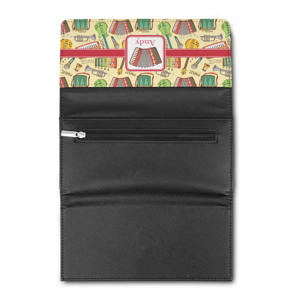 Vintage Musical Instruments Ladies Wallet (Open)