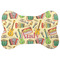 Vintage Musical Instruments Bone Shaped Dog Food Mat (Personalized)