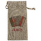 Vintage Musical Instruments Large Burlap Gift Bag - Front (Personalized)