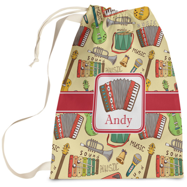 Custom Vintage Musical Instruments Laundry Bag (Personalized)