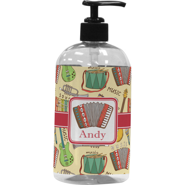 Custom Vintage Musical Instruments Plastic Soap / Lotion Dispenser (16 oz - Large - Black) (Personalized)