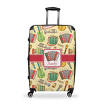 Vintage Musical Instruments Suitcase - 28" Large - Checked w/ Name or Text