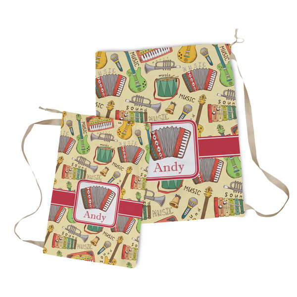 Vintage Musical Instruments Laundry Bag - Both Bags