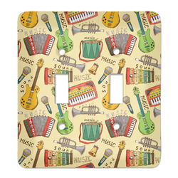 Vintage Musical Instruments Light Switch Cover (2 Toggle Plate)