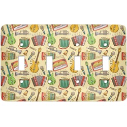 Vintage Musical Instruments Light Switch Cover (4 Toggle Plate)