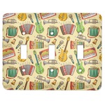 Vintage Musical Instruments Light Switch Cover (3 Toggle Plate)