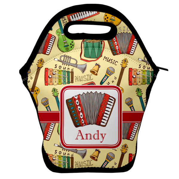 Custom Vintage Musical Instruments Lunch Bag w/ Name or Text