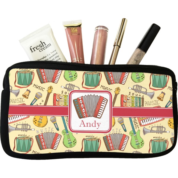 Custom Vintage Musical Instruments Makeup / Cosmetic Bag - Small (Personalized)