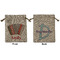 Vintage Musical Instruments Medium Burlap Gift Bag - Front & Back (Personalized)