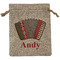 Vintage Musical Instruments Burlap Gift Bag (Personalized)