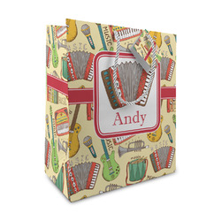 Vintage Musical Instruments Medium Gift Bag (Personalized)