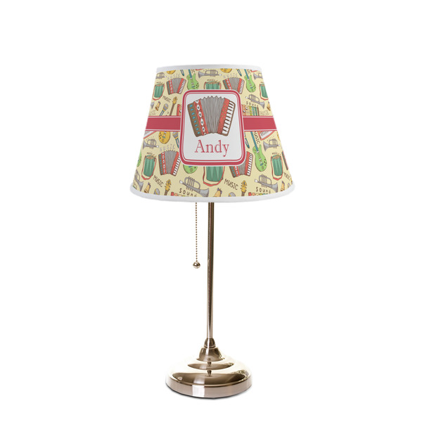 Vintage Musical Instruments Poly Film Empire Lampshade - On Stand