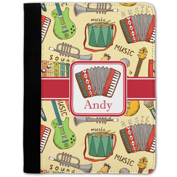 Custom Vintage Musical Instruments Notebook Padfolio w/ Name or Text