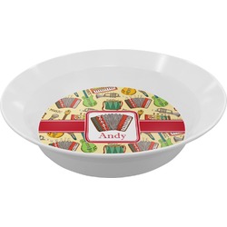 Vintage Musical Instruments Melamine Bowl (Personalized)