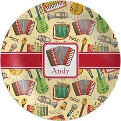 Vintage Musical Instruments Melamine Plate (Personalized)