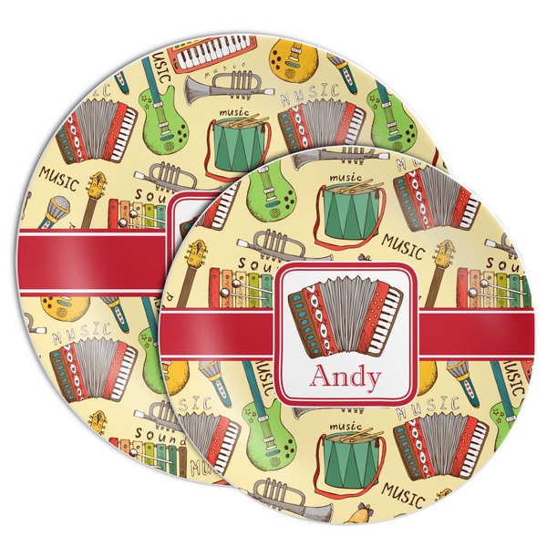 Vintage Musical Instruments Melamine Plates - PARENT/MAIN