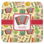 Vintage Musical Instruments Memory Foam Bath Mat - 48"x48" (Personalized)